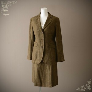  price decline!USED*Paul Smith/ paul (pole) * Smith /40/M corresponding /linen setup suit / light brown group / spring summer / flax 100%