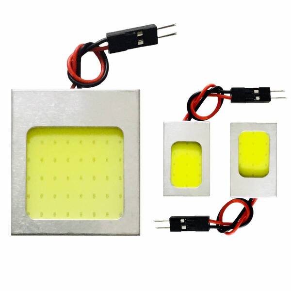 ホンダ インスパイア CP3 T10 LED 室内灯 アルミフレーム付き 全面発光 COBパネル 超爆光 ルームランプ 3個セット ホワイト 車検対応