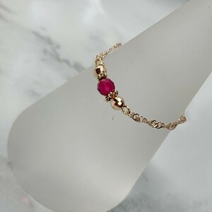 K18 18 gold pink gold 12 number ruby ring accessory present wrapping free 