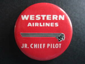 ウェスタン航空■WESTERN AIRLINES■デルタ航空■CHIEFTAIN（1957-1959） ■缶バッチ