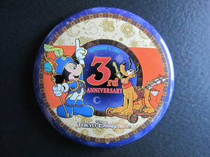 東京ディズニーシー■3周年記念■缶バッチ■3rd ANNIVERSARY■TOKYO DISNEYSEA■Button Badge■2004年