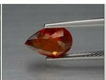 天然石 オレンジ スペサルティン ガーネット ルース 1.97ct ナンビア／アフリカ産 非加熱　可愛らしいペアシェイプカット！_画像3