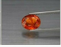 天然石 オレンジ スペサルティン ガーネット ルース 1.47ct ナンビア／アフリカ産 非加熱　可愛らしいオーバルカット！_画像9