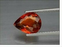 天然石 オレンジ スペサルティン ガーネット ルース 1.97ct ナンビア／アフリカ産 非加熱　可愛らしいペアシェイプカット！_画像10