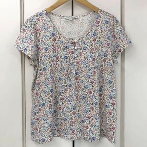 LAURA ASHLEY 花柄 ブラウス カットソー(M)