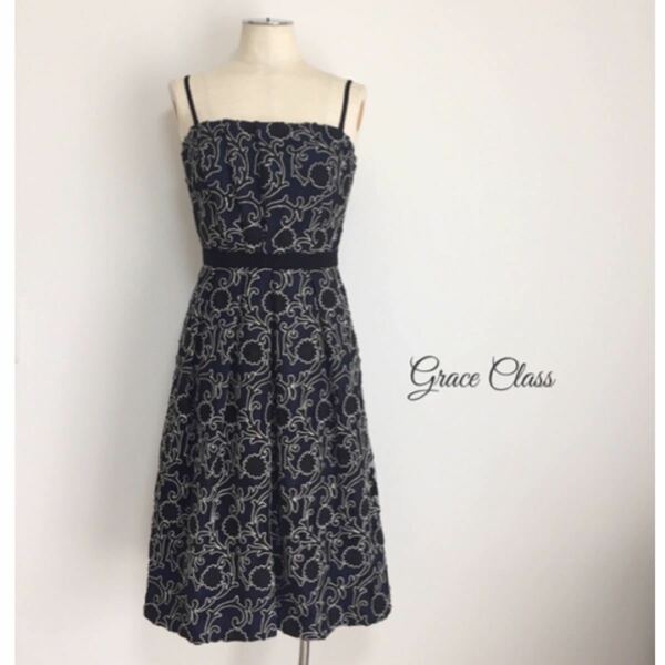 【新品】定価45360円 Grace Class★ラメ刺繍ベアワンピース