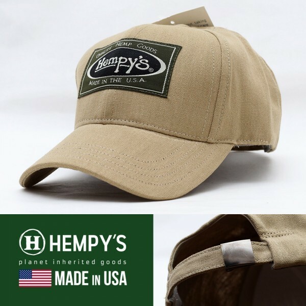 ローキャップ 帽子 メンズ レディース ヘンピーズ Hemp Vintage Baseball Cap ナチュラル VBCN アメリカ生産 USA ブランド