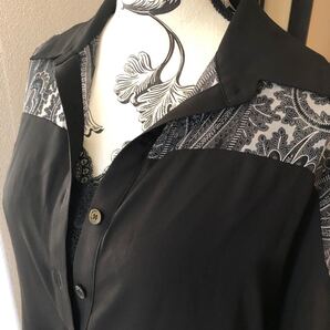 ペイズリー切り替え シャツ