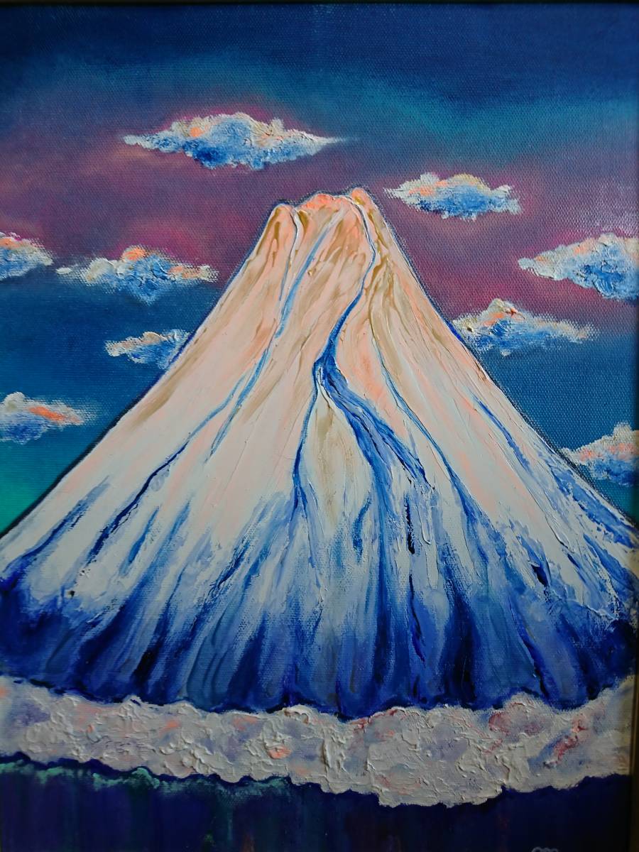 Asociación Nacional de Arte, Sato Memi, Tranquilo Monte Fuji, Pintura al óleo, F6: 40, 9×31, 8cm, Pintura al óleo única en su tipo., Nueva pintura al óleo de alta calidad con marco., Autografiado y garantizado como auténtico., Cuadro, Pintura al óleo, Naturaleza, Pintura de paisaje