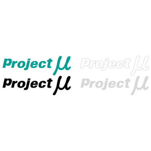 【Projectμ/プロジェクトμ】 ORIGINAL STICKER オリジナルステッカー Projectμ ヌキ文字ステッカー Black 57×200 [SB-03]