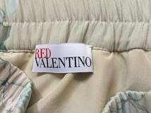 レッドヴァレンティノ スカート 花柄 フラワー グレージュ 緑 グリーン シフォン 40 ミニ丈 レディース RED VALENTINO ウエストゴム_画像7