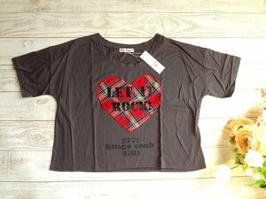 新品 Leap Lippin ハート チェック Tシャツ ロゴ カットソー トップス　レディース　リープリッピン