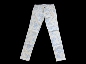  new goods regular price 7140 jpy MERCURY Byou floral print skinny pants S Mercury Duo Mercury biju- light blue blue stretch length of the legs 70cm