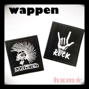 ロック Rock 刺繍アイロンワッペン ワッペン