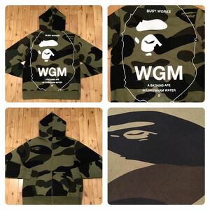 ★XL★ giant 1st camo green フルジップ パーカー a bathing ape bape full zip hoodie エイプ ベイプ アベイシングエイプ 迷彩 2558