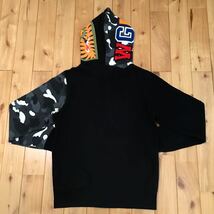 ★蓄光★ city camo シャーク パーカー Sサイズ shark full zip hoodie a bathing ape bape エイプ ベイプ アベイシングエイプ 迷彩 aj21_画像6