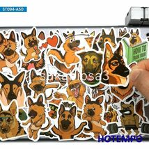 MA006:50個ジャーマン シェパード犬かわいい漫画動物ステッカー　おもちゃ　携帯電話　ノートパソコン　スーツケース　スケートボ_画像1