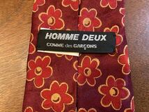 COMME des GARCONS HOMME DEUX★花柄フラワーデザインネクタイ★コムデギャルソンオムドゥ_画像2