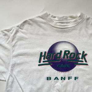 【XL】 80s hard rock cafe tシャツ ヴィンテージ 90s banff コピーライト入り カナダ製 ハードロックカフェ HANES ヘインズ