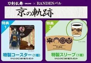 ★新品未使用　刀剣乱舞　京の軌跡 イベント限定　特製コースター　特製スリーブ　セット　RANDEN　　嵐山電車　コラボ　　ニトロプラス★