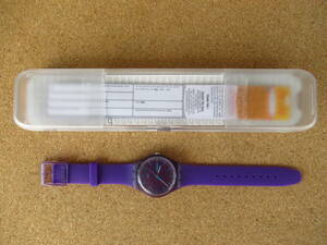  Swatch NEW GENT SUOV-702 PERPLE REBEL не использовался хранение товар принадлежности имеется батарейка заменена супер-скидка!!