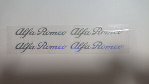 [1 set only ] Alpha Romeo character Logo AlfaRomeo scraps character type Rainbow metal sticker 4 character set 
