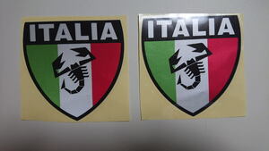 [1 set only ] Fiat abarth ABARTH. type Scorpion [ITALIA] sticker 2 pieces set 