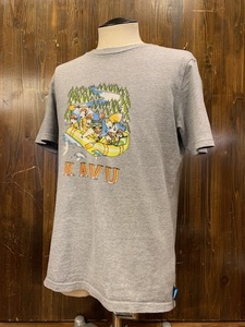 J387TC メンズ Tシャツ KAVU カブー 半袖 グレー プリント アウトドア キャンプ かわいい アメカジ (6)/ M