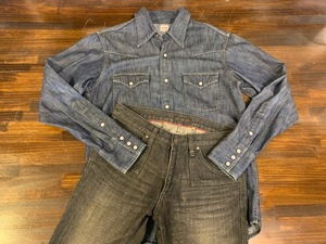 J392TC メンズ パンツ MORGAN HOMME モルガン オム ジーンズ デニム ブラック ブーツカット 細身 加工 スリム / 約W31 送料520円