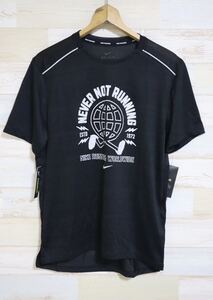 新品 定価4400円 Mサイズ NIKE ナイキ メンズ ランニングシャツ ワイルドラン 半袖Tシャツ 速乾 黒 ブラック