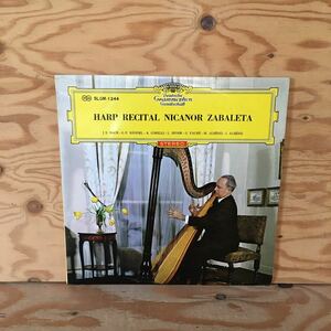 Y7FL4-210628 レア［LP レコード HARP RECITAL NICANOR ZABALETA STEREO 33 SLGM-1244］ニカノール・サバレタ ハープ・リサイタル