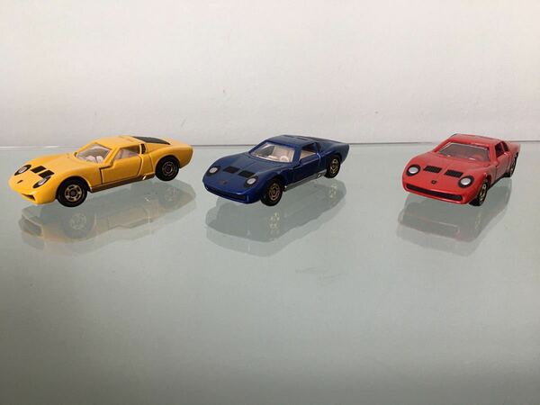 送料無料　トミカ　ランボルギーニ　ミウラ　3台セット　ミニカー　TOMICA LAMBORGHINI MIURA SV