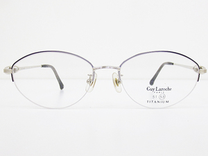 ∞【デッドストック】Guy Laroche ギラロッシュ 眼鏡 メガネフレーム GL-1008 53[]17-135 メタル チタン ナイロール シルバー □H8