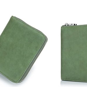 新品 高品質カードケース 緑色 お札入れ ジャバラ 大容量 M型 本革 スキミング防止 メンズ レディース 厚手