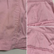 ★Ralph Lauren ツータック ミニスカート 7 ピンク コットンツイル カラースカート ボタンフライ センターシーム バックフラップポケット_画像6