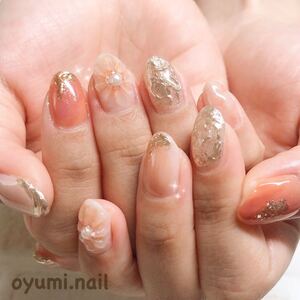 ニュアンスネイル ぷっくりフラワー フラワーネイル ネイルチップ ブライダル