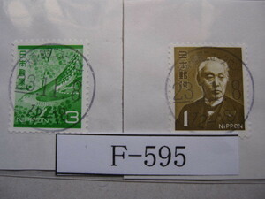 （Ｆ-595）使用済　《満月印》　年号下線入　大阪・熊取ニュータウン郵便局