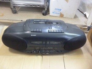 SHARP シャープ TRADING ステレオ FM/AM QT-C150-B CDラジカセ簡易チェックCD×テープ1×テープ２〇ラジオ〇送無料　