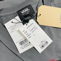 半額! VANS(ヴァンズ)コットンロゴプリントTシャツ 定価4,400円 L 送料370円～ メンズ新品タグ付き カットソー off the wall グレー バンズ_画像4