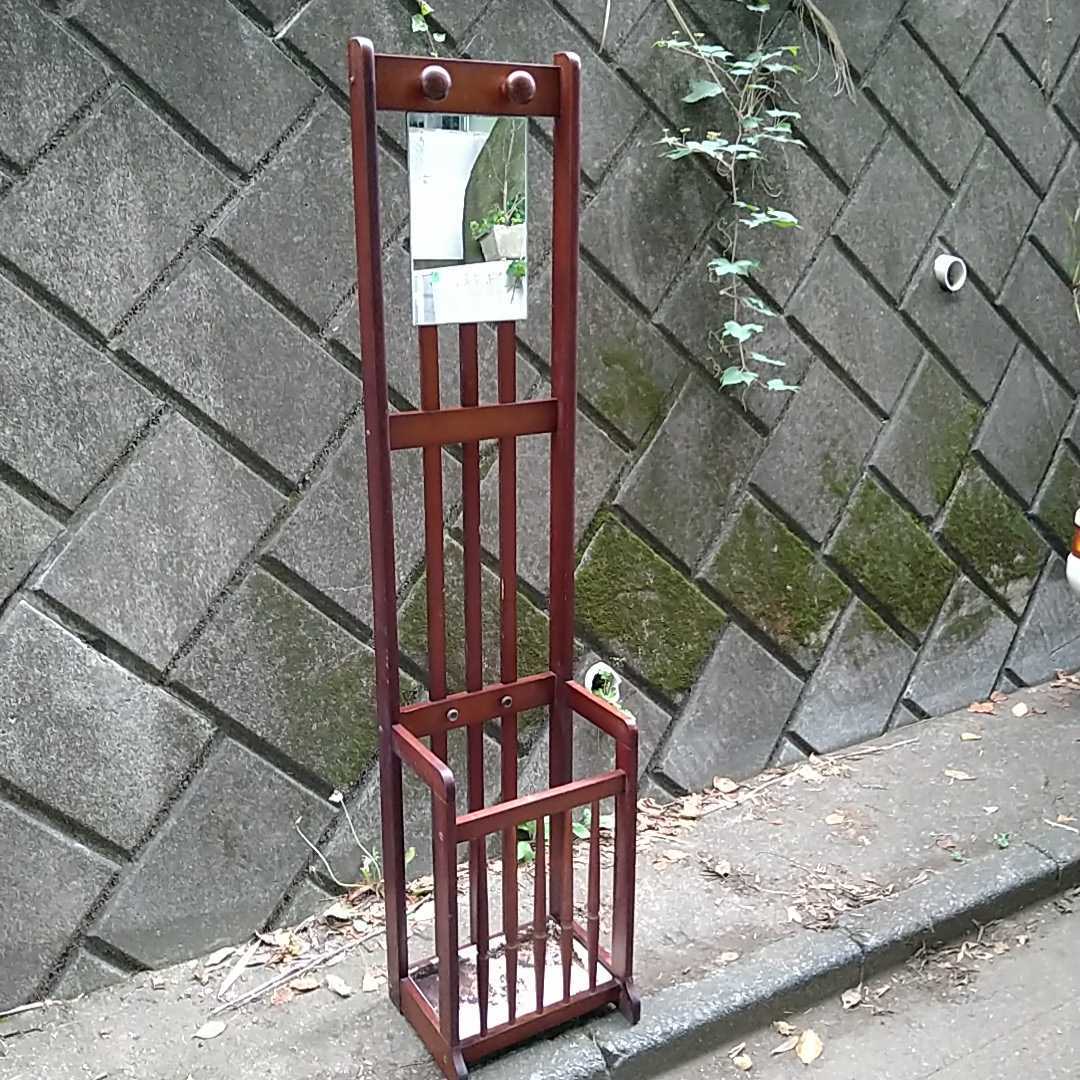 本物品質の 昭和レトロ 玄関収納鏡付き傘立てフック 玄関 屋外収納 Alrc Asia