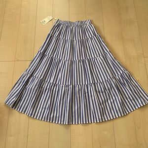 ロングスカート フレアスカート 新品 ウエストゴム スカート 夏
