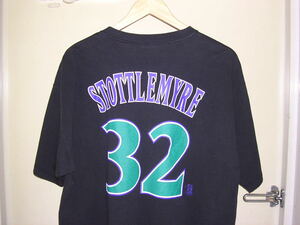 90s 00s USA製 Majestic MLB Arizona Diamondbacks #32 STOTTLEMYRE Tシャツ XL 黒 vintage old ダイヤモンドバックス