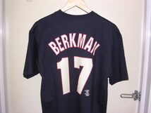 美品 90s 00s Majestic MLB Houston Astros #17 BERKMAN Tシャツ L 黒 vintage old アストロズ ナンバリング_画像1