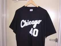 美品 00s Majestic MLB Chicago White Sox #40 COLON Tシャツ L 黒 vintage old ホワイトソックス ナンバリング_画像3