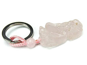  translation have special order goods rose quartz ..hikyuu hand carving key holder natural stone prime 