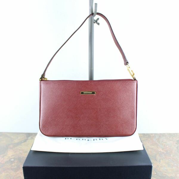 BURBERRY LOGO LEATHER SEMI SHOULDER BAG/バーバリーロゴレザーセミショルダーバッグ