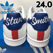 【新品】adidas stan smith アディダス スタンスミス メンズ レディース スニーカー ホワイト ブルー レッド 白 青 赤 EG8356 24.0_画像1