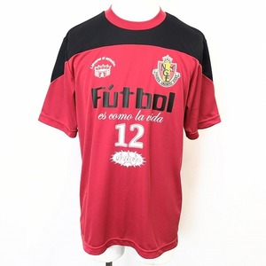 J.LEAGUE OFFICIAL GOODS ジェイリーグ公式グッズ M メンズ 男性 Tシャツ カットソー サッカー 名古屋グランパスエイト 半袖 ポリ100% 赤