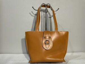  Furla FURLA handbag shoulder bag original leather lady's Brown orange commuting 