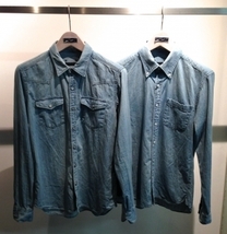 DENIM WESTERN SHIRT(DAMAGED) ￥28.350-LIGHT INDIGO/ soph uniform experimentソフネット Navy紺S_画像2